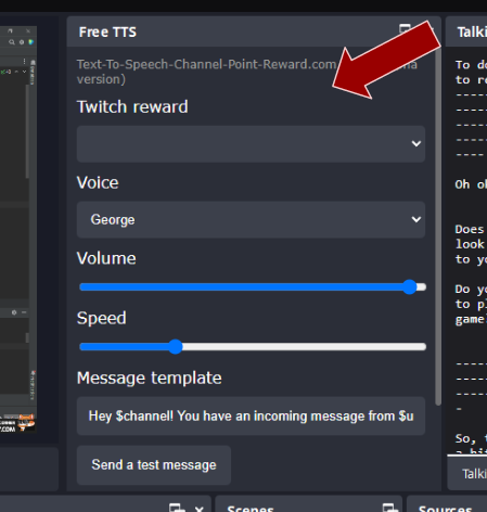 obs studio text to speech